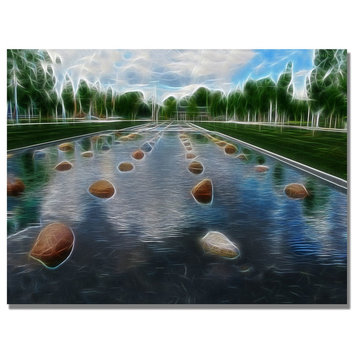 'Peaceful Water Abstract' Canvas Art by Kathie McCurdy