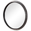 26" Coastal Gray Round Mirror