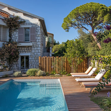 Aménagement d'un jardin de ville avec piscine à Nice