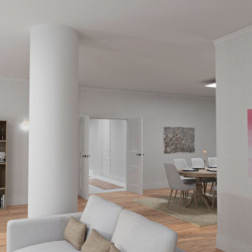 Before&After Design Project of the Living Room in Modern Classic Style