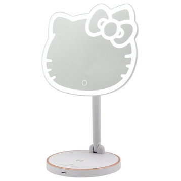 Hello Kitty LED Rechargeable Makeup Mirror with Adjustable Dimmer Light Sensor