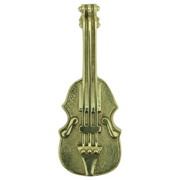 Violin Style Polished Brass Front Door Knocker with Hardware Renovators Supply