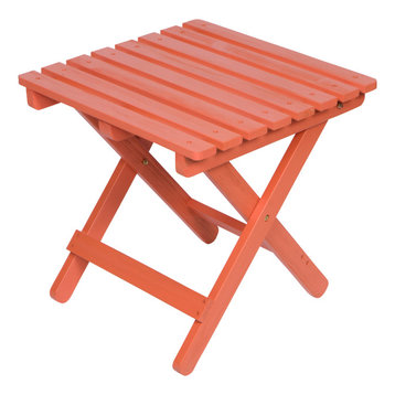 Shine Company Adirondack Folding Table With Hydro-Tex Finish, Organic Pumpkin