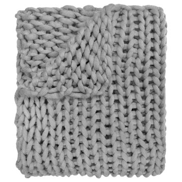 Chunky knit throw