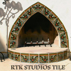 Fireplace with "Presidio" tile decos - Products