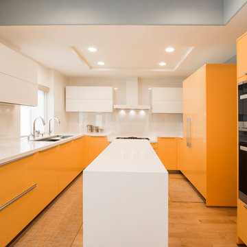 Vivid Orange High Glossy Kitchen