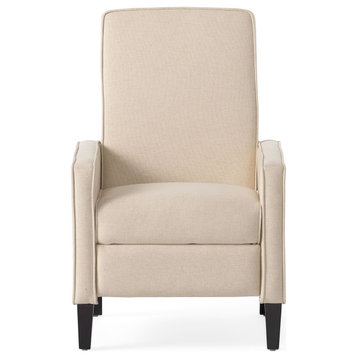 GDF Studio Olirdy Beige Fabric Recliner Chair