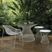 EMU Metal Mesh Glass Outdoor Dining Table