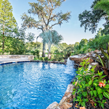 Large Natural Tropical Pool & Landscape