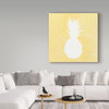 "Tropical Fun Pineapple Silhouette II" by Courtney Prahl, Canvas Art, 14"x14"