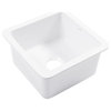 Eden Crisp White Fireclay 18" Single Bowl Undermount Kitchen Sink