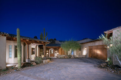 Mediterranean exterior home idea in Phoenix