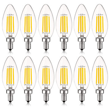 Vintage Candle LED Bulb Flame Tip 5W E12, 3000k - Soft White