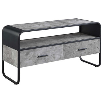 TV Stand With Storage for TV's up to 42 Inch, Concrete Gray