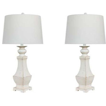 Urn Table Lamp, Set of 2, Antique White