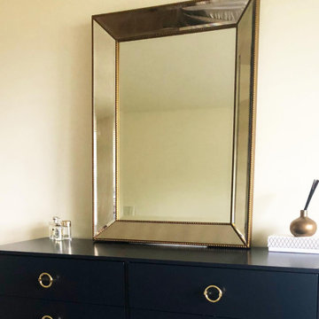 Start of Modern Glam Bedroom