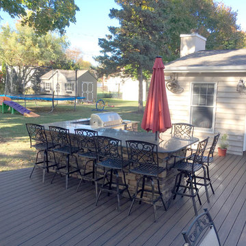 Trex Deck with Outdoor Kitchen and Pavilion