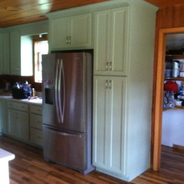 Green Kitchen with Silestone Countertop