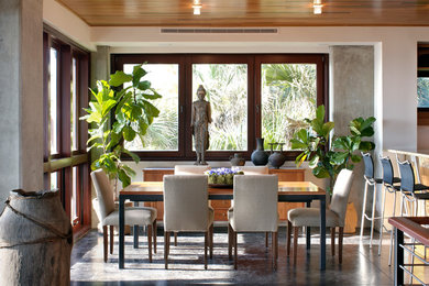 Dining room - contemporary dining room idea in Jacksonville