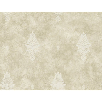 Ornamental Flower Wallpaper in Buff VF31205 from Wallquest