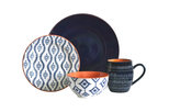 Tangiers 16-Piece Dinnerware Set, Blue