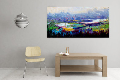 Interior spaces with contemporary fine art prints