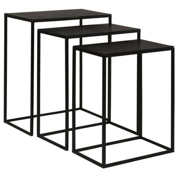 Coreene End or Side Table, Aged Black Iron and Antique Bronze