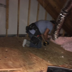 Attic Plywood Flooring Installed - Air Conditioner Accessories