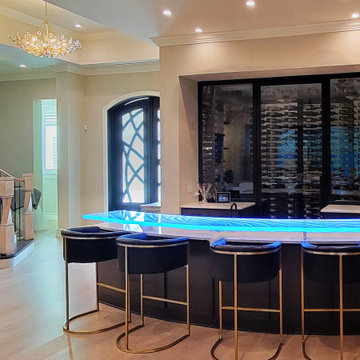 Naples, Florida Kitchen Glass High Bar