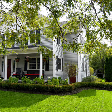 traditional downtown front landscape