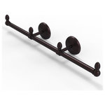 Allied Brass - Monte Carlo 3 Arm Guest Towel Holder, Antique Bronze - This elegant wall mount towel holder adds style and convenience to any bathroom decor. The towel holder features three sections to keep a set of hand towels easily accessible around the bathroom. Ideally sized for hand towels and washcloths, the towel holder attaches securely to any wall and complements any bathroom decor ranging from modern to traditional, and all styles in between. Made from high quality solid brass materials and provided with a lifetime designer finish, this beautiful towel holder is extremely attractive yet highly functional. The guest towel holder comes with the 22.5 inch bar, two wall brackets with finials, two matching end finials, plus the hardware necessary to install the holder.