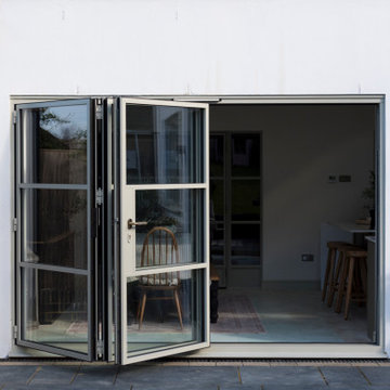 Our Brand New OB-36⁺ Soho Bifold paired with our OI-30 Internal Door