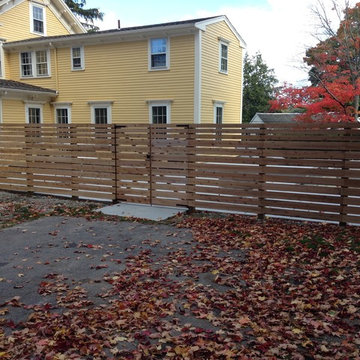Horizontal boards cedar fences