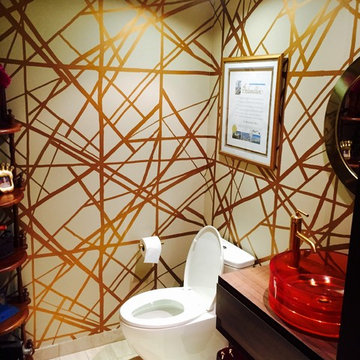bay harbor powder bathroon hand print wallcovering