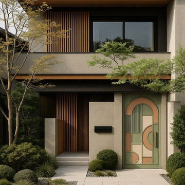 Singhal-Villa_Modern Home Exterior Facade by Neomen