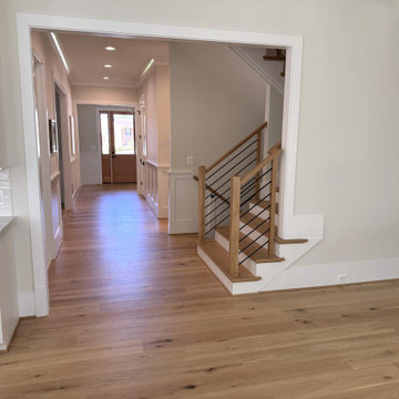 Project #140 | White Oak Staircase with Horizontal Bar Rail