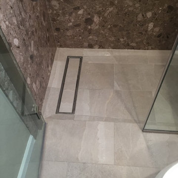 Level Entry Shower with Linear Drain