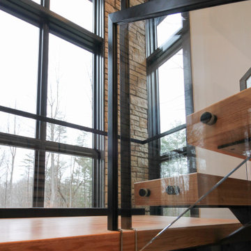 Project #98 | Modern Mono-beam Staircase with Glass Railing