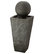 31.69"H Polyresin Rippling Floating Sphere Pedestal Outdoor Fountain