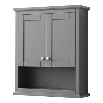 Avery Over-the-Toilet Wall-Mounted Storage Cabinet in Dark Gray