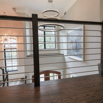 Project #72 | Modern Staircase with Horizontal Steel Rod Railing