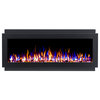 50 inch Black Recessed Electric Fireplace with Pebbles - INTU 50" | Ignis