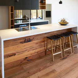 Recycled Messmate blend timber cladding on kitchen bench - Wall Cladding & Stone Veneer