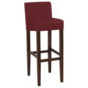 Brooklyn Contemporary Wood/Faux Leather Barstool - 32" Bar Height Stool for Kit
