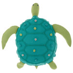 Mina Victory - Mina Victory Plush Lines Plush Turtle 13" x 14" Turquoise Throw Pillow - Inspire whimsy in your kids' bedroom, nursery, or playroom with the Plush Collection by Mina Victory Home Accents. From unique and cuddly critters to dreamy throw pillows, quilts, and blankets, this assortment is ready to make its way into any space.