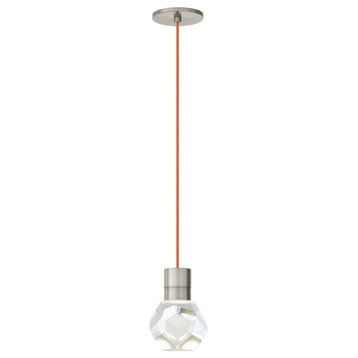 Kira Ceiling Pendant, 1-Light, LED, Satin Nickel, 7.1"H