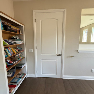 Enclosed Study Room Conversion with Custom Door and Glass Panel in Irvine
