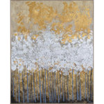 Renwil - Magee Canvas Art - Ornate yet elegant, this hand-painted canvas takes centre stage in any room. With gold and silver leaf accents adding a luxurious touch and nature inspirations showcased through smooth strokes, this design holds the perfect balance.