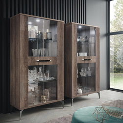 Matera 2-Door Curio by ALF | Made in Italy - China Cabinets And Hutches