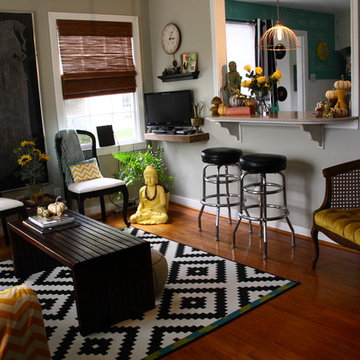 Eclectic and Casual Living room